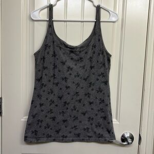 Eddie Bauer Gray and Black print tank top Size medium